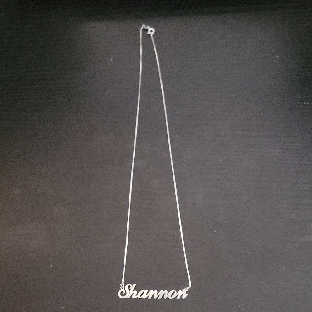 Silver Shannon Name Necklace